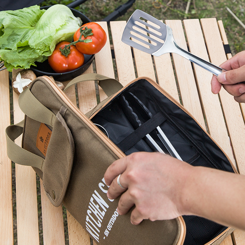 Outdoor Camping Cooking Equipment - طقم أدوات طهي للتخييم مكون من