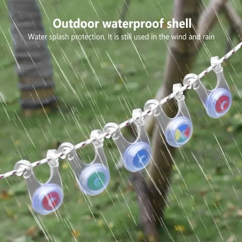 Outdoor Camping Lights String - 10 أضواء LED على شكل حبل،