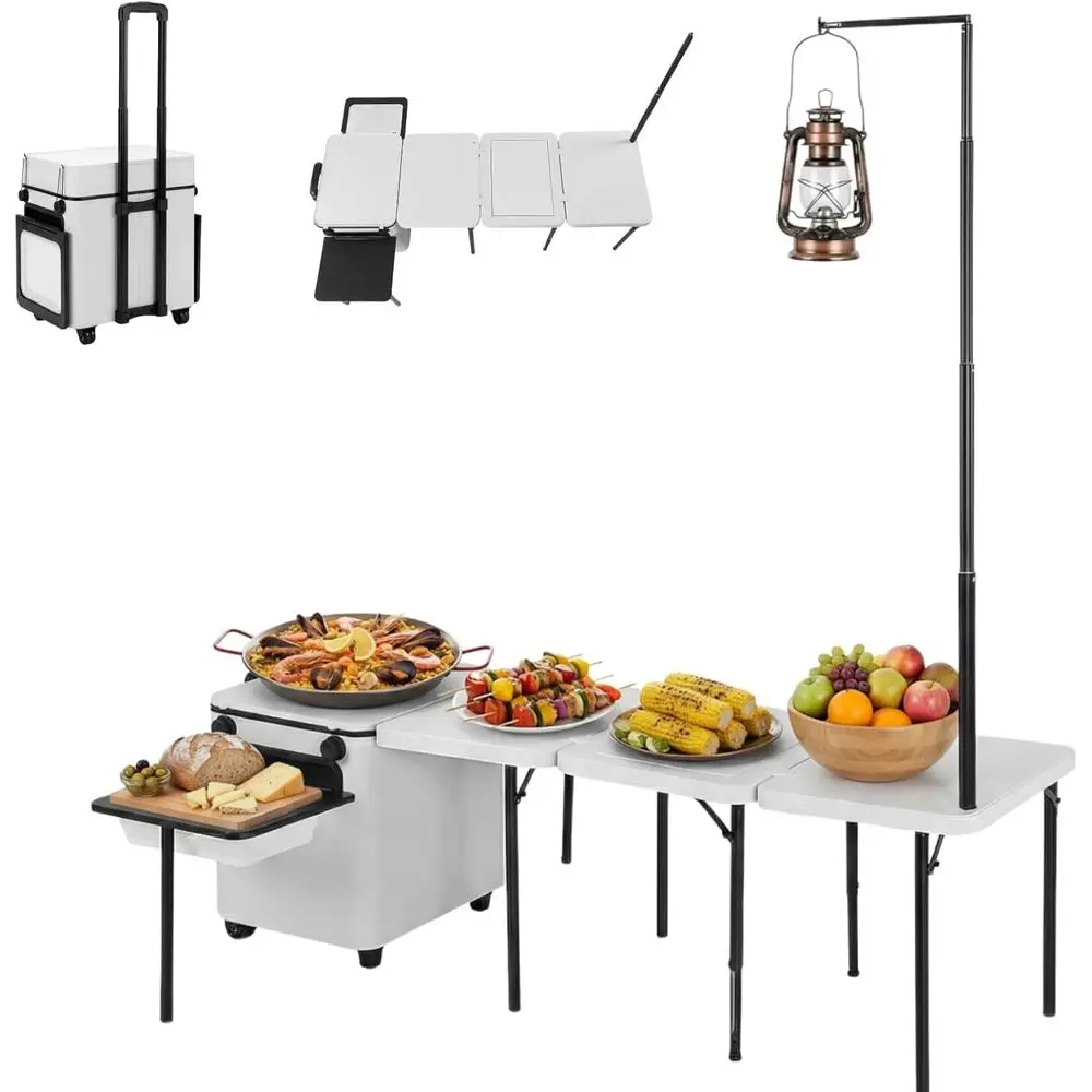 Outdoor Camping Kitchen Table - طاولة مطبخ خارجية قابلة للطي مع