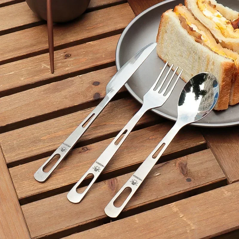 Outdoor Camping Kitchen Table - HWZBBEN-مجموعة أدوات المائدة التيتانيوم ، شوكة