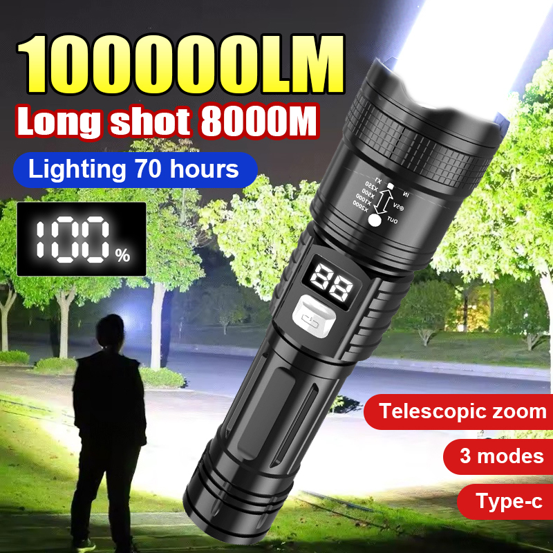 Outdoor Camping Adventure Lamp - 100000LM السوبر مشرق مصباح ليد جيب