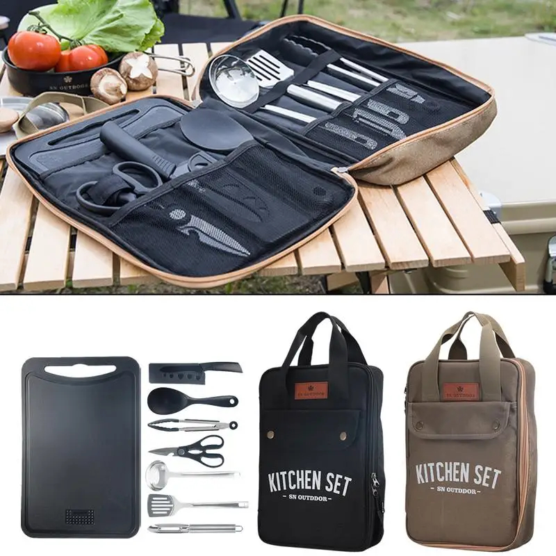 Outdoor Camping Kitchen Table - طقم أدوات طهي للتخييم مكون من