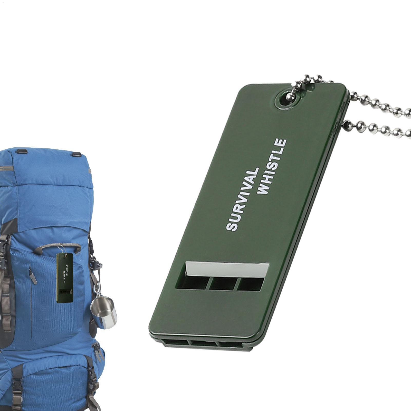Outdoor Camping Essential Gear - صفارة إنقاذ بثلاث ترددات عالية الصوت