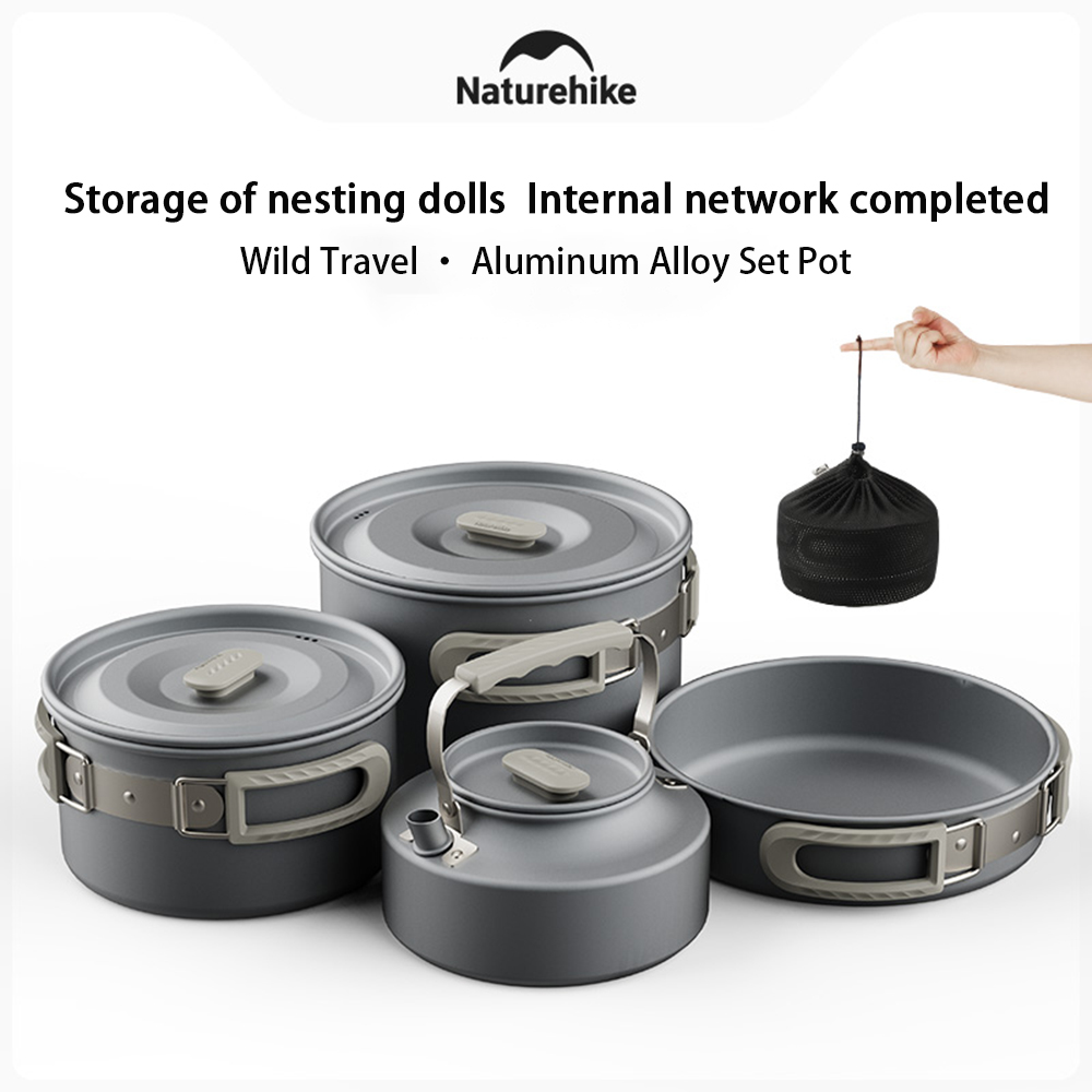 Outdoor Camping Cooking Equipment - مجموعة أواني خارجية من Naturehike، معدات