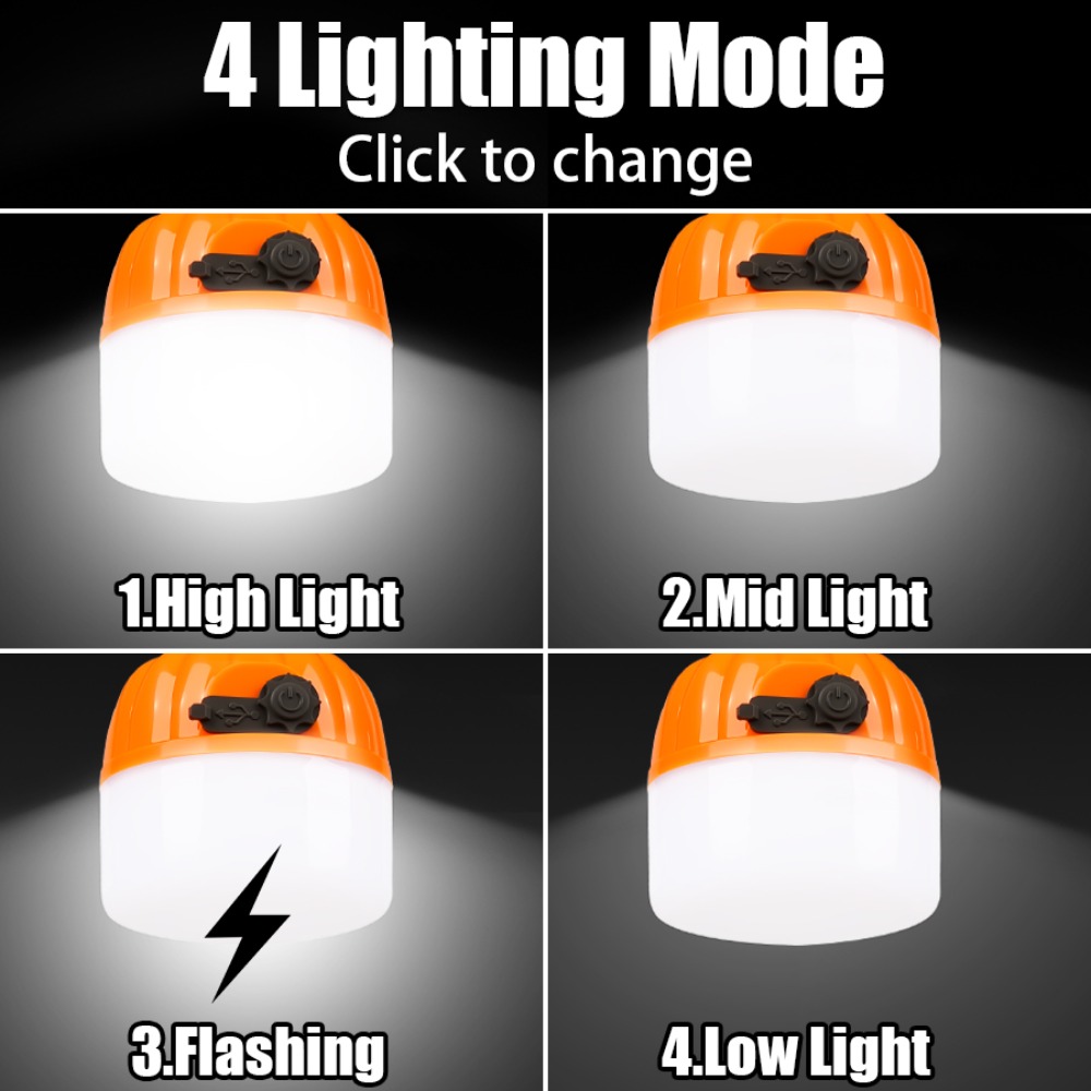 مصباح تخييم محمول صغير مع 4 أو - مراجعة Camping Lantern وسعره