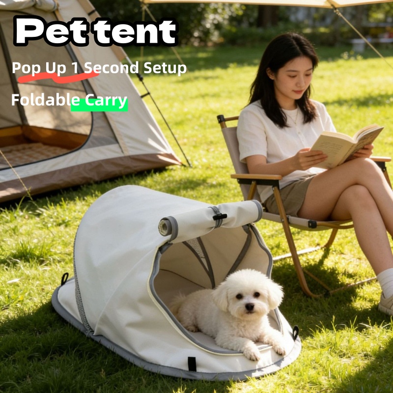 خيمة كلاب محمولة قابلة للطي، م - مراجعة Outdoor Camping Dog Bed وسعره