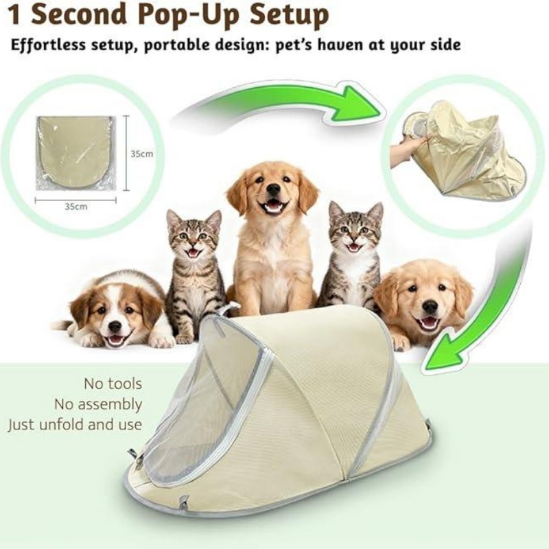 خيمة كلاب محمولة قابلة للطي، م - مراجعة Outdoor Camping Dog Bed وسعره