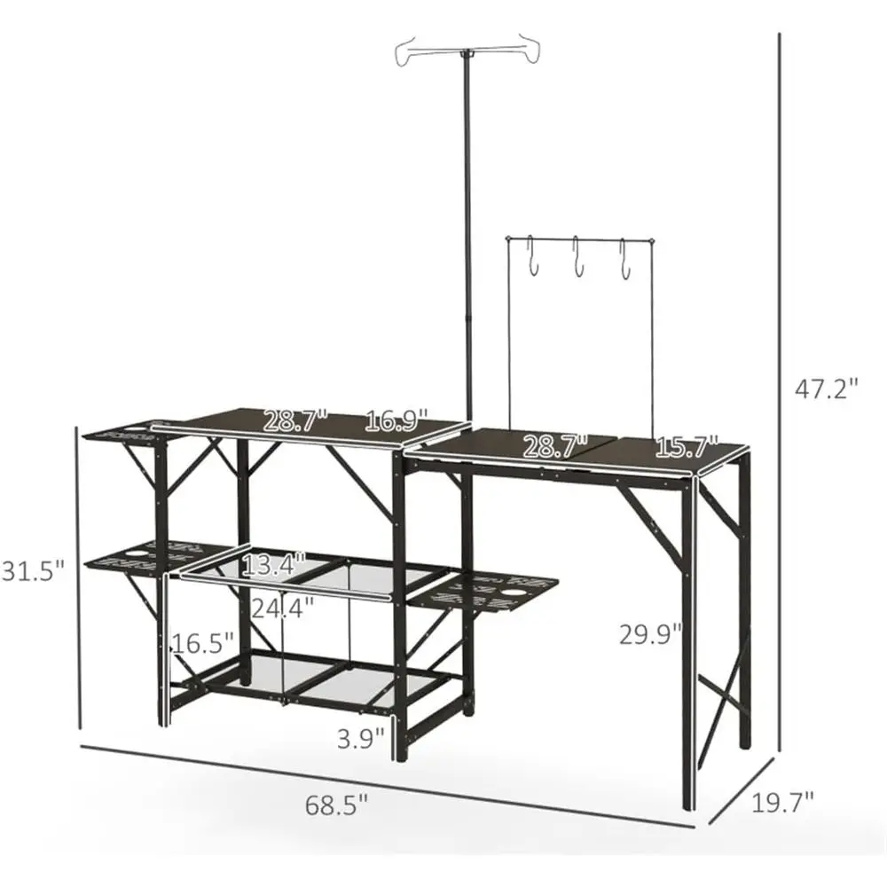 محطة مطبخ محمولة للتخييم في ال - مراجعة Outdoor Camping Kitchen Table وسعره