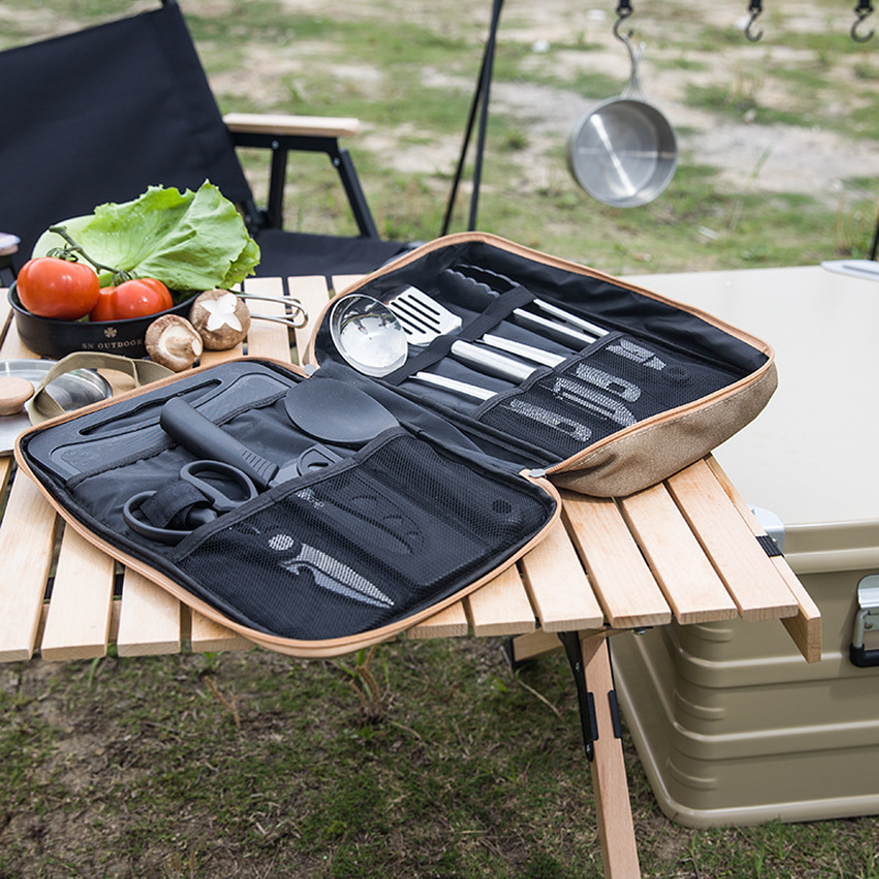 طقم أدوات طهي للتخييم مكون من  - مراجعة Outdoor Camping Cooking Equipment وسعره