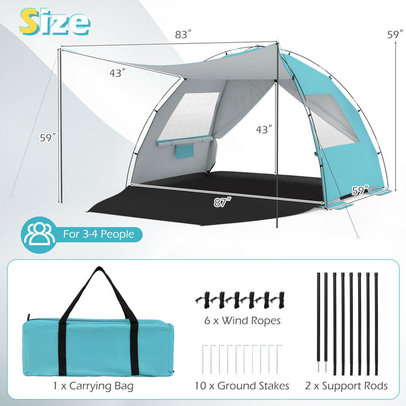 خيمة شاطئية للحماية من الشمس م - مراجعة Outdoor Camping Dome وسعره
