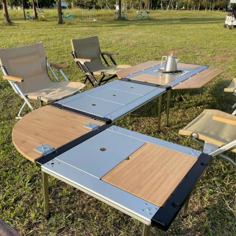 Tryhomy IGT الجدول الخيزران تم - مراجعة Outdoor Camping Kitchen Table وسعره