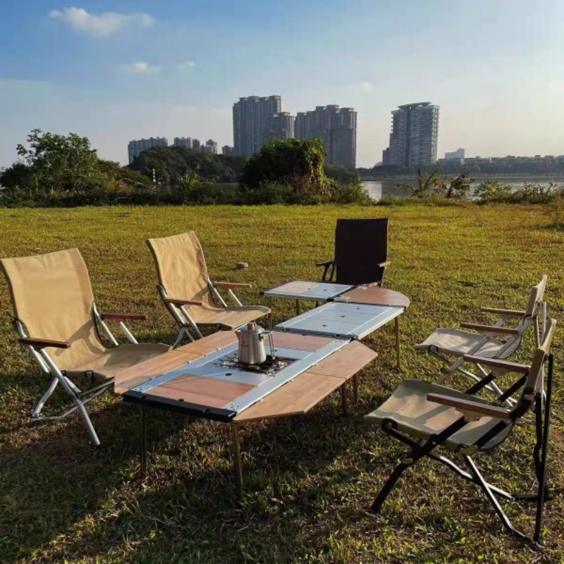 Tryhomy IGT الجدول الخيزران تم - مراجعة Outdoor Camping Kitchen Table وسعره