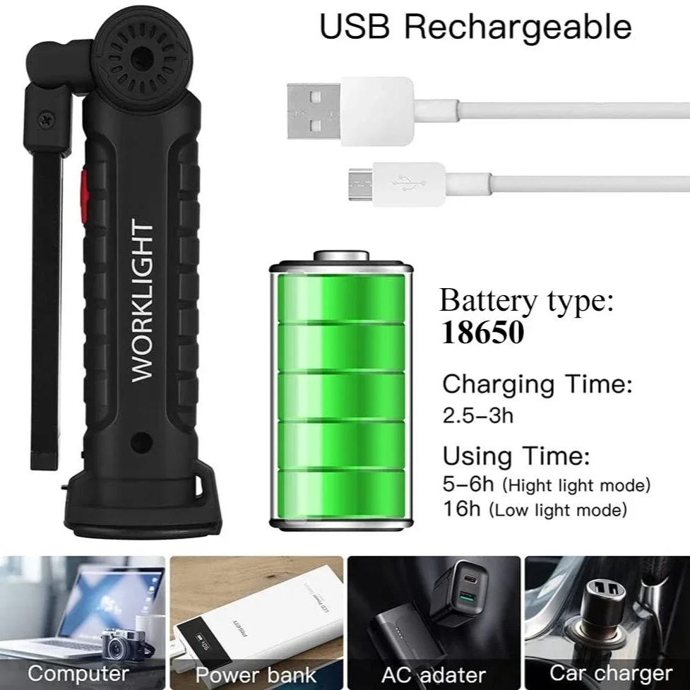 المحمولة COB مصباح ليد جيب USB - مراجعة Outdoor Camping Adventure Lamp وسعره