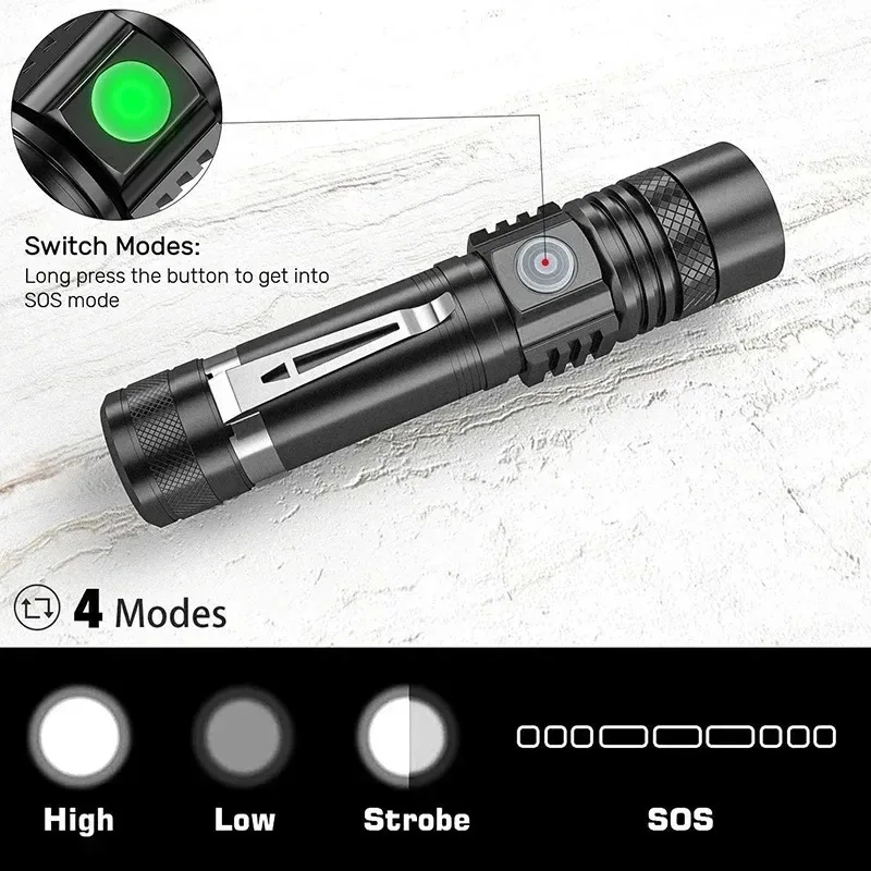 قابلة للشحن T6 مصباح يدوي محمو - مراجعة Outdoor Camping Adventure Lamp وسعره