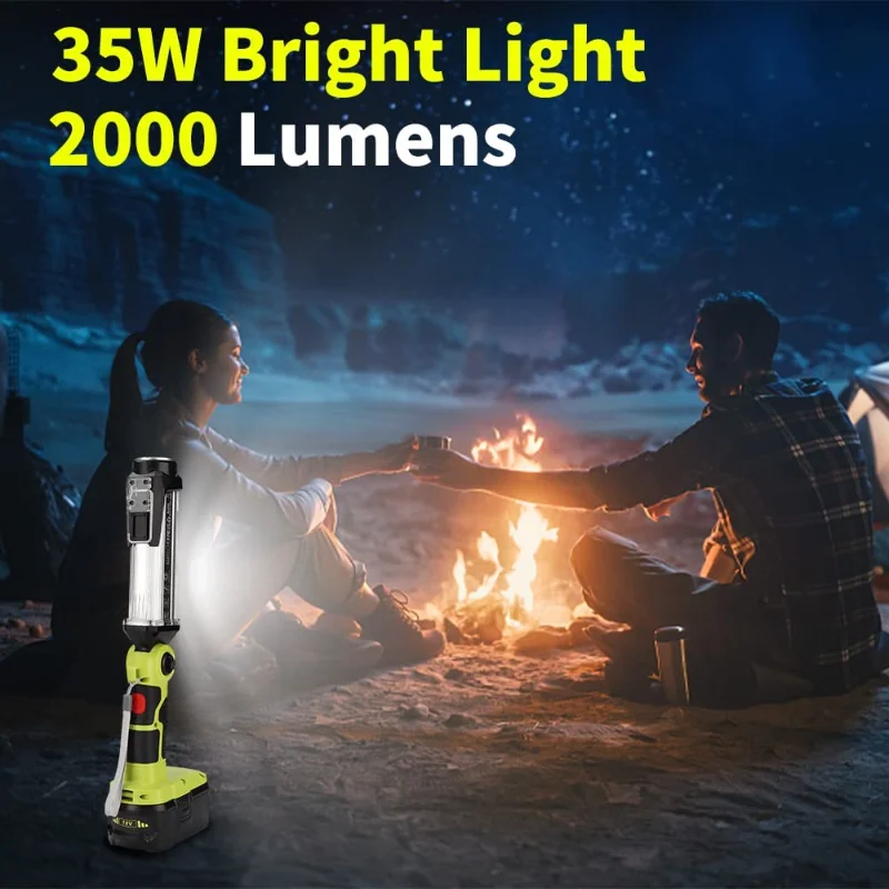 مصباح عمل LED لبطارية Ryobi ON - مراجعة Outdoor Camping Adventure Lamp وسعره