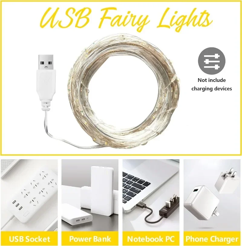 الأسلاك النحاسية USB LED سلسلة - مراجعة Outdoor Camping Lights String وسعره