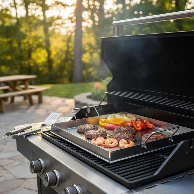 شواية مسطحة عالمية مقاس 18x16  - مراجعة Outdoor Camping Kitchen وسعره