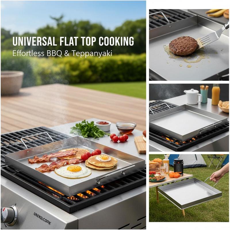 شواية مسطحة عالمية مقاس 18x16  - مراجعة Outdoor Camping Kitchen وسعره