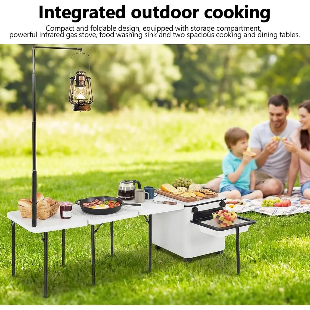 طاولة مطبخ خارجية قابلة للطي م - مراجعة Outdoor Camping Kitchen Table وسعره