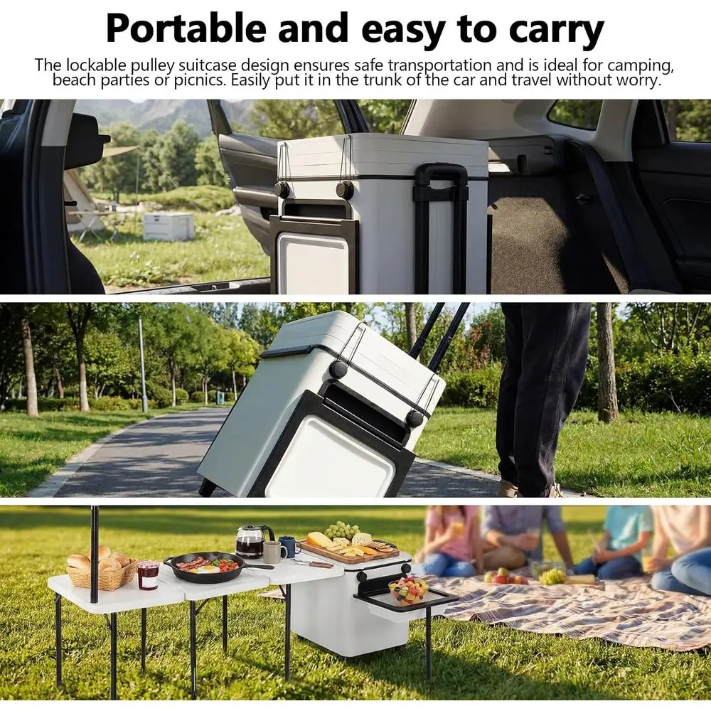 طاولة مطبخ خارجية قابلة للطي م - مراجعة Outdoor Camping Kitchen Table وسعره