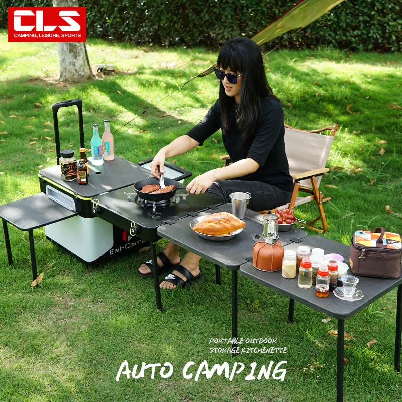 طاولة مطبخ متنقلة للتخييم، محط - مراجعة Outdoor Camping Kitchen Table وسعره