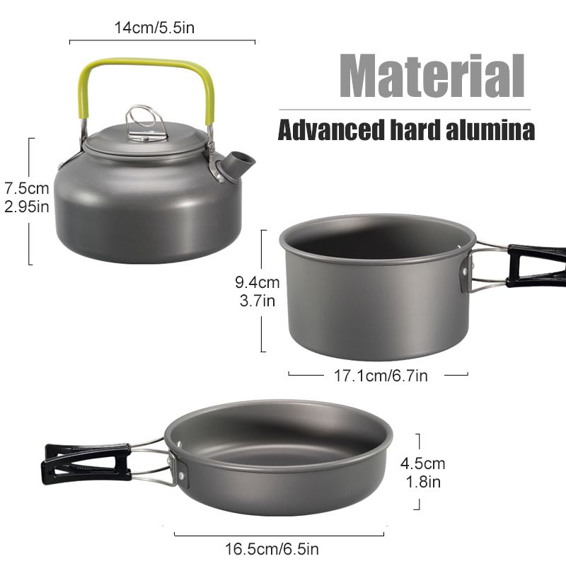 WESTTUNE التخييم طقم حلل استان - مراجعة Outdoor Camping Cooking Equipment وسعره