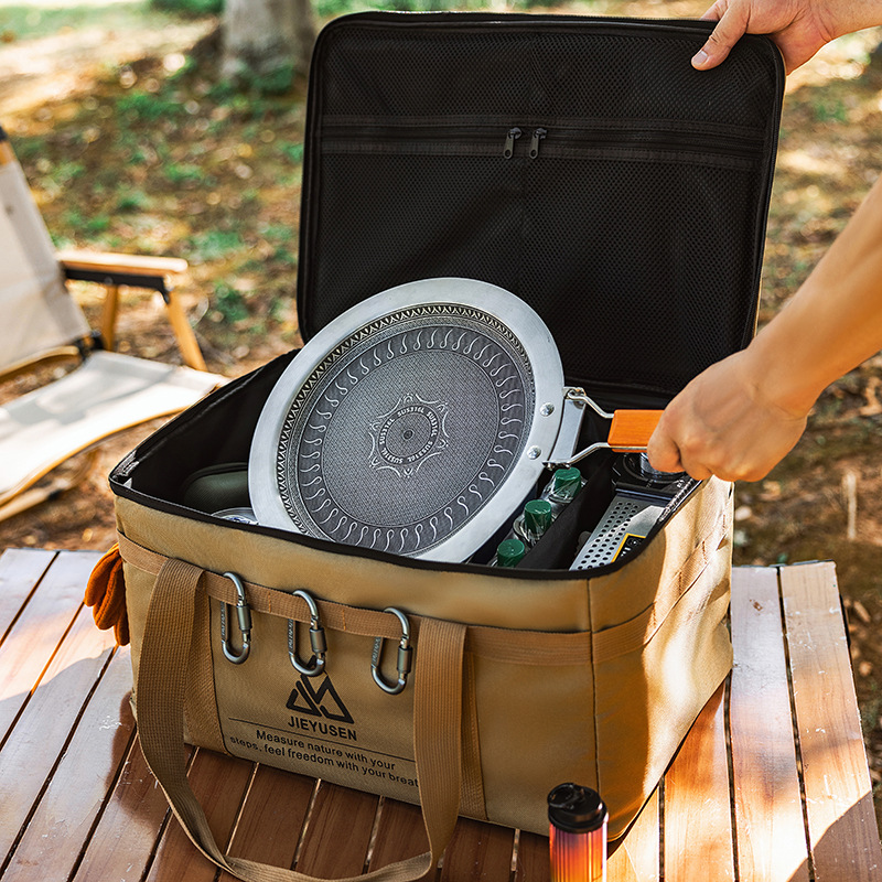 صندوق تخزين أدوات المائدة قابل - مراجعة Outdoor Camping Cooking Equipment وسعره