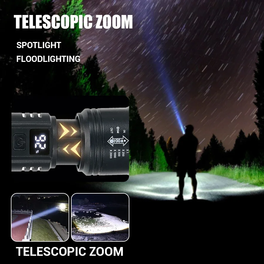مصباح يدوي LED قوي مع شاشة بطا - مراجعة Outdoor Camping Adventure Lamp وسعره
