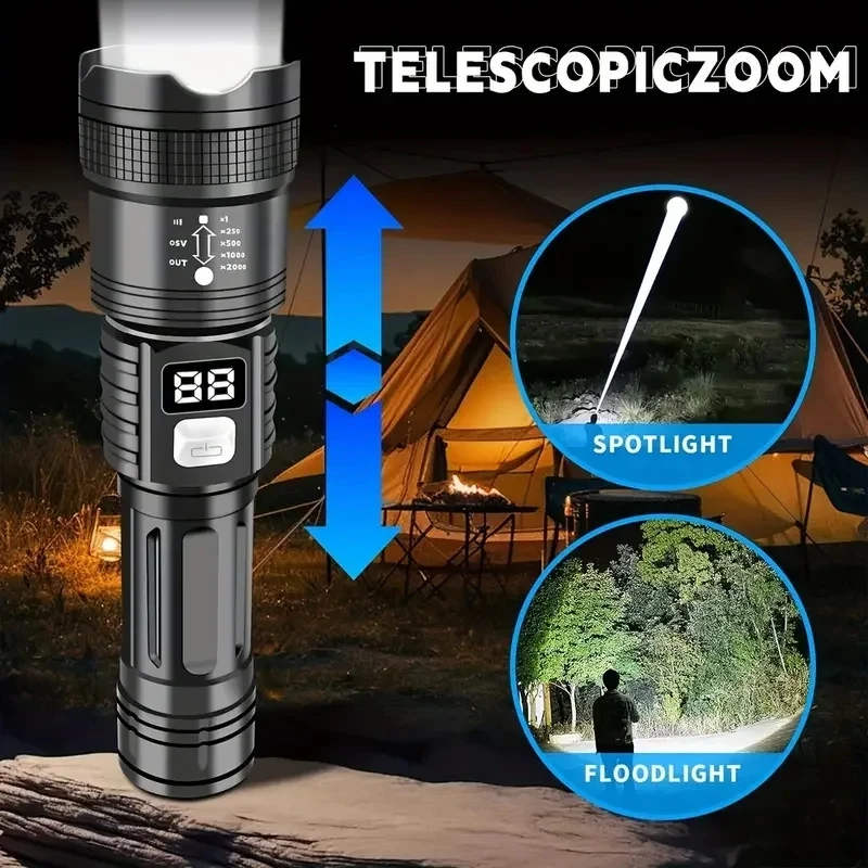 100000LM السوبر مشرق مصباح ليد - مراجعة Outdoor Camping Adventure Lamp وسعره