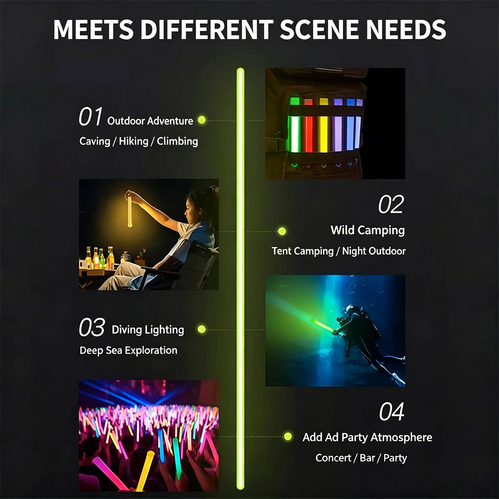 عصي مضيئة تكتيكية بطول 6 بوصات - مراجعة Glow Sticks Survival وسعره