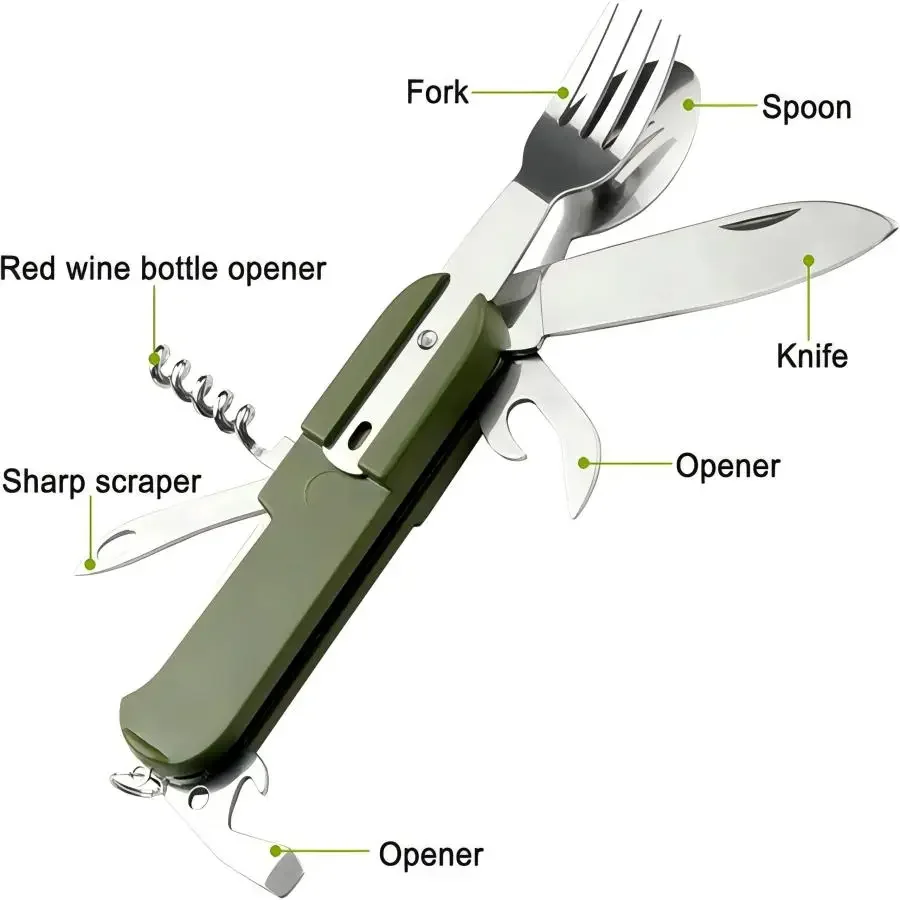 معدات التخييم: طقم سفر 5 في 1  - مراجعة Outdoor Camping Essential Gear وسعره