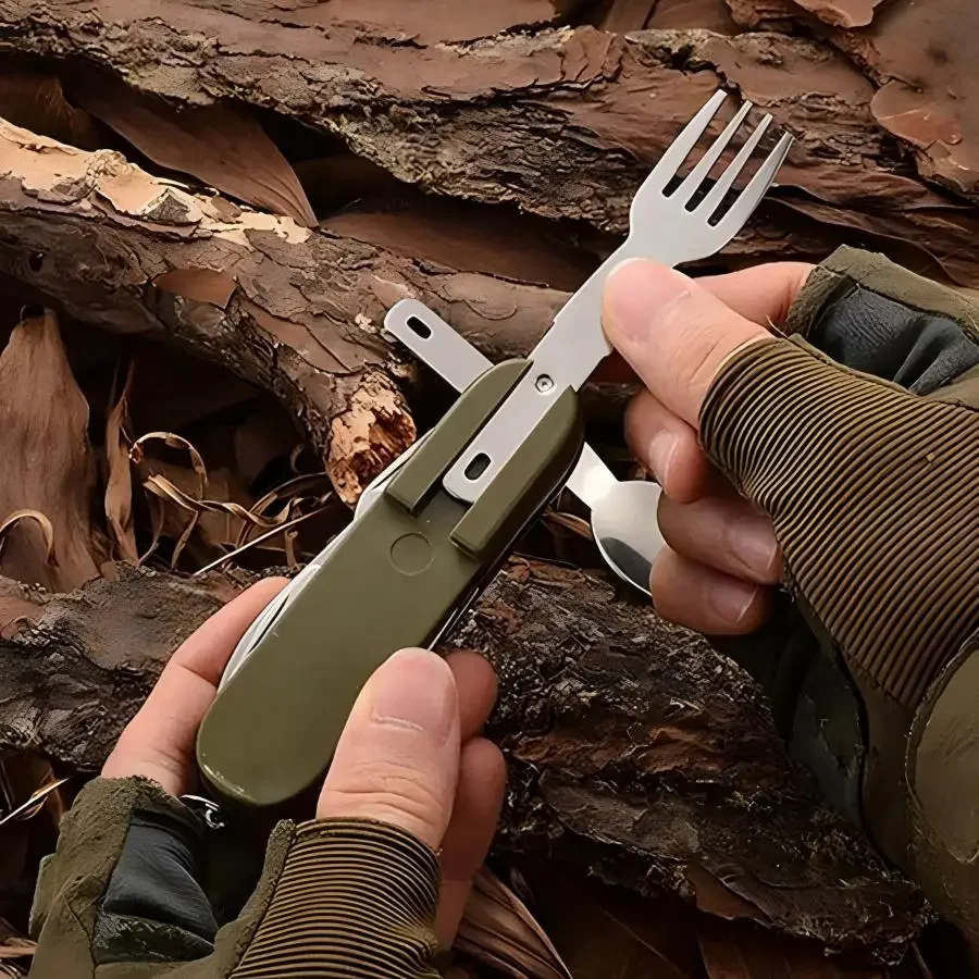 معدات التخييم: طقم سفر 5 في 1  - مراجعة Outdoor Camping Essential Gear وسعره