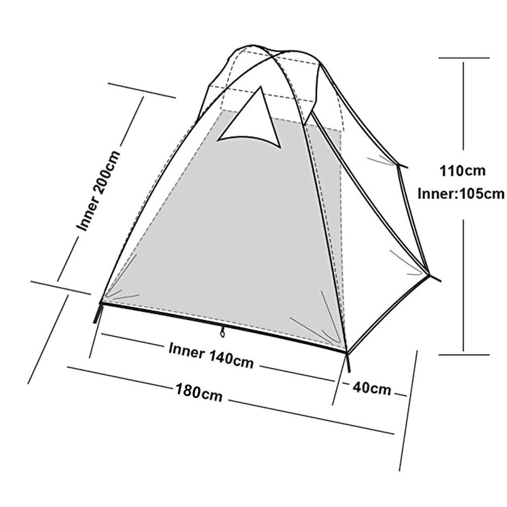الصحراء والثعلب 2 شخص خيمة خفي - مراجعة Outdoor Camping Dome وسعره