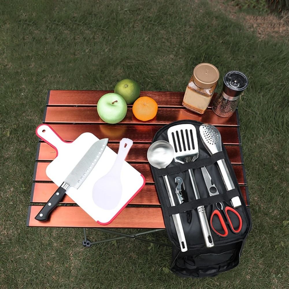 2024 نزهة مجموعة أواني حقيبة ا - مراجعة Outdoor Camping Cooking Equipment وسعره