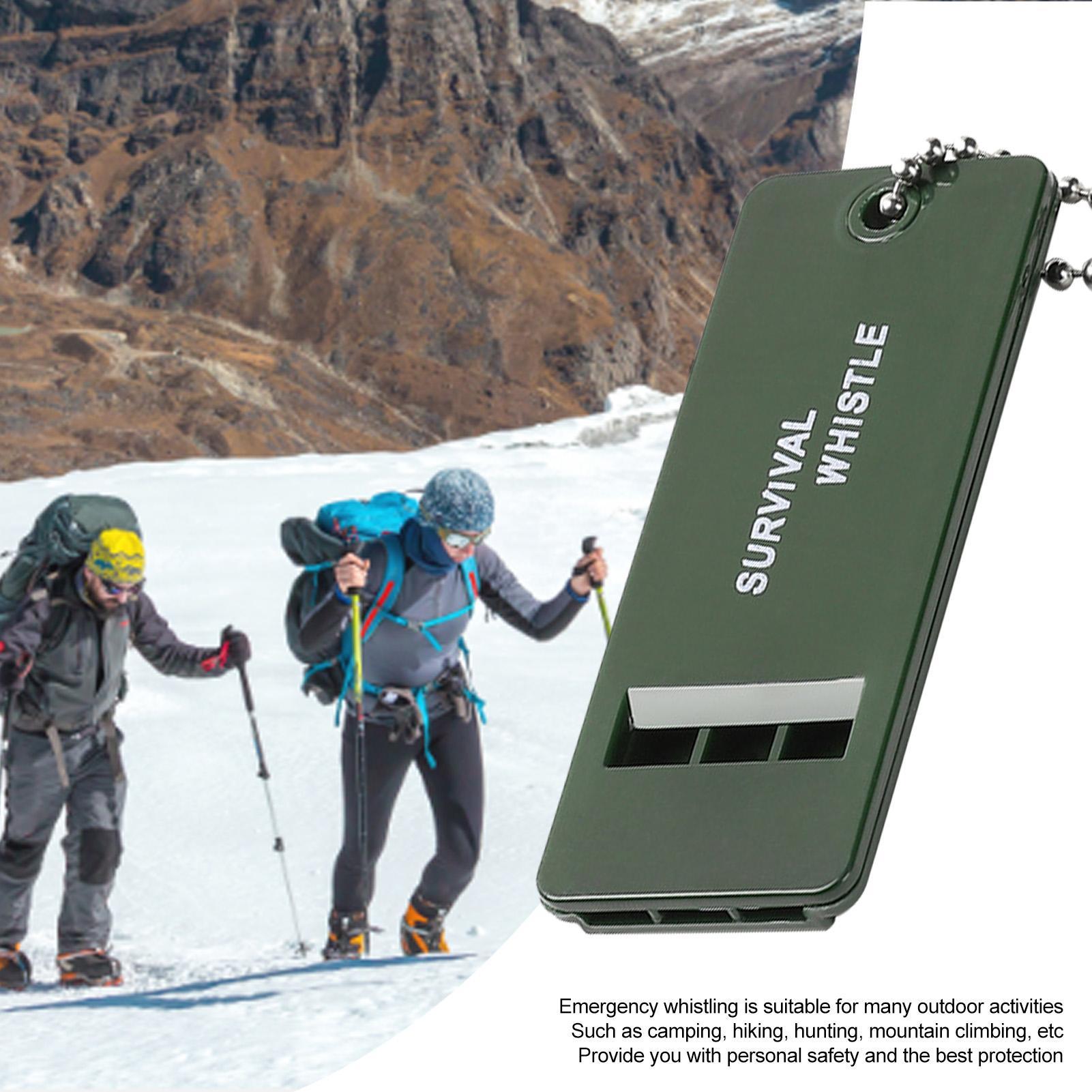صفارة إنقاذ بثلاث ترددات عالية - مراجعة Outdoor Camping Essential Gear وسعره
