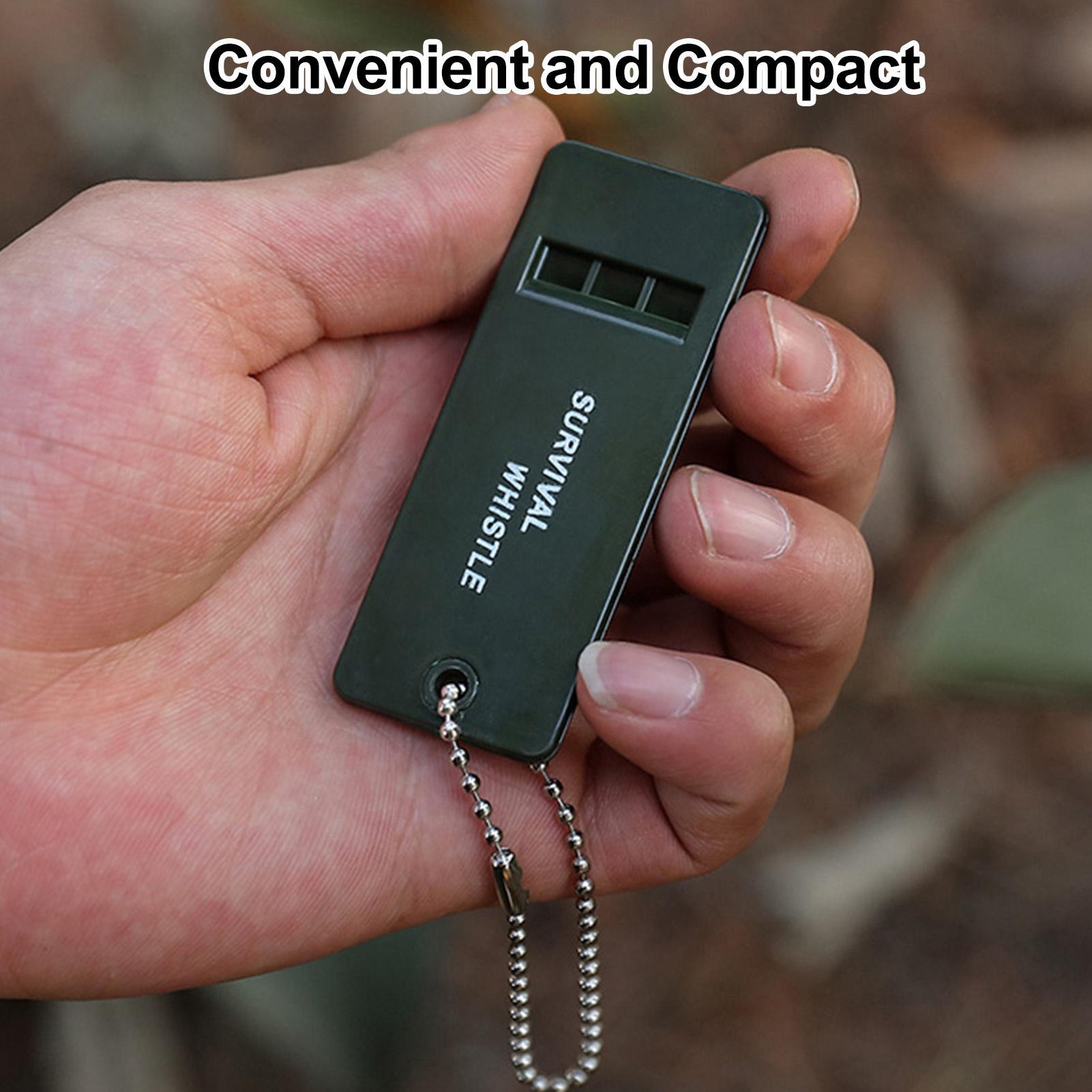صفارة إنقاذ بثلاث ترددات عالية - مراجعة Outdoor Camping Essential Gear وسعره
