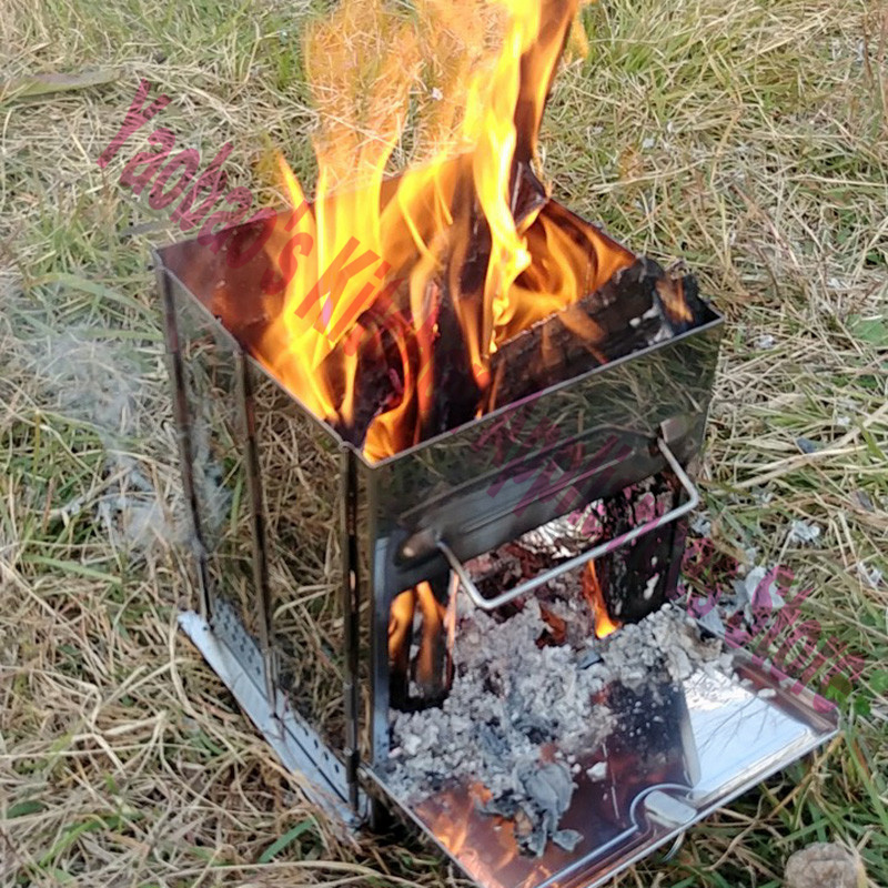 موقد خشبي للتخييم في الهواء ال - مراجعة Outdoor Camping Cooking Equipment وسعره