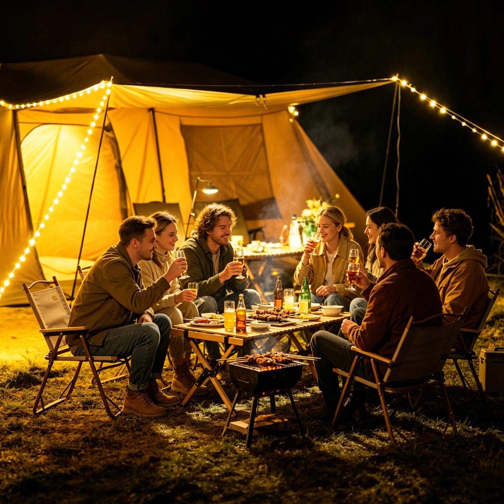 أضواء خيمة قابلة للسحب بطول 20 - مراجعة Outdoor Camping Lights String وسعره