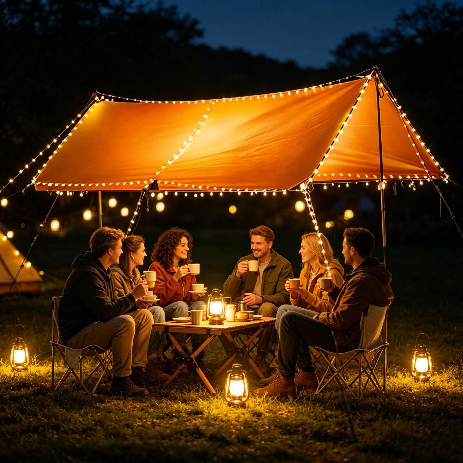 أضواء خيمة قابلة للسحب بطول 20 - مراجعة Outdoor Camping Lights String وسعره