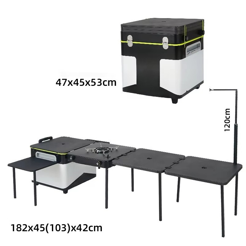 صندوق مطبخ محمول عالي الجودة ل - مراجعة Outdoor Camping Kitchen Table وسعره