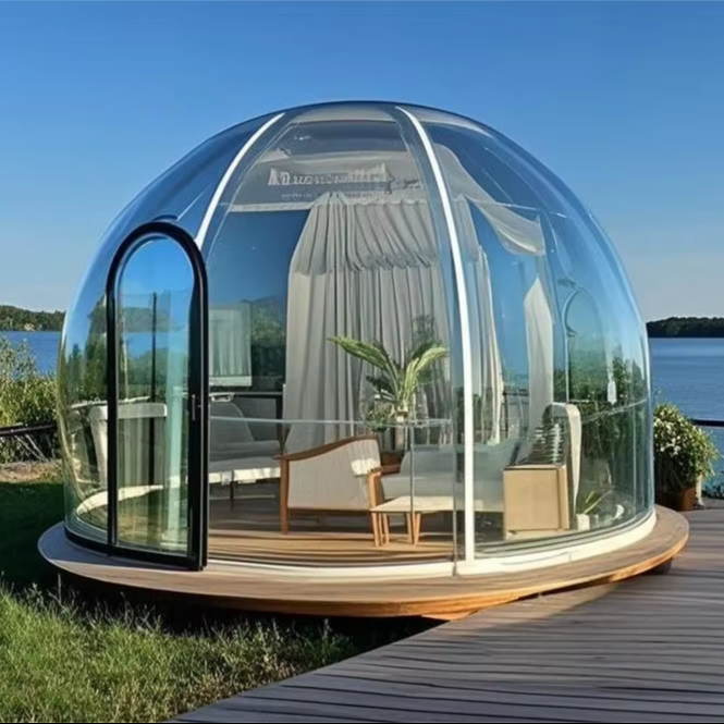 منتجع ساخن منازل الحاويات الحد - مراجعة Outdoor Camping Dome وسعره