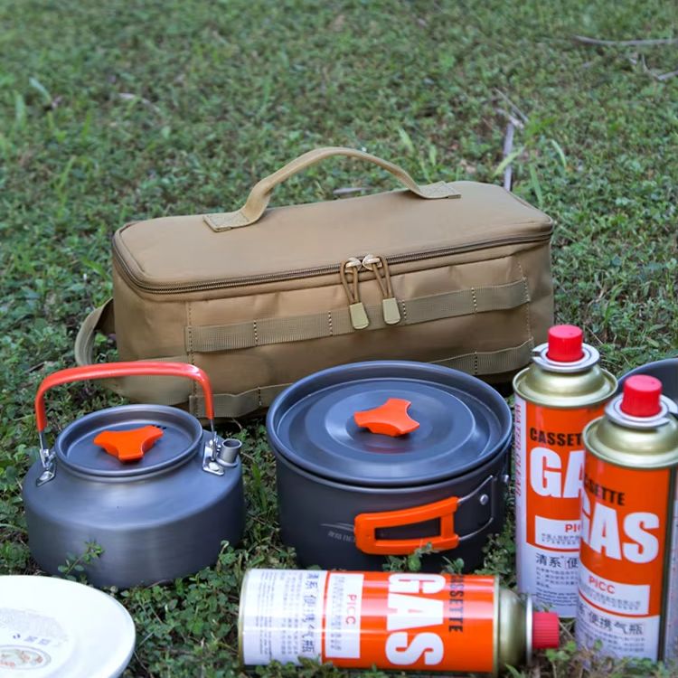 حقيبة تخزين أدوات الطهي من قما - مراجعة Outdoor Camping Cooking Equipment وسعره