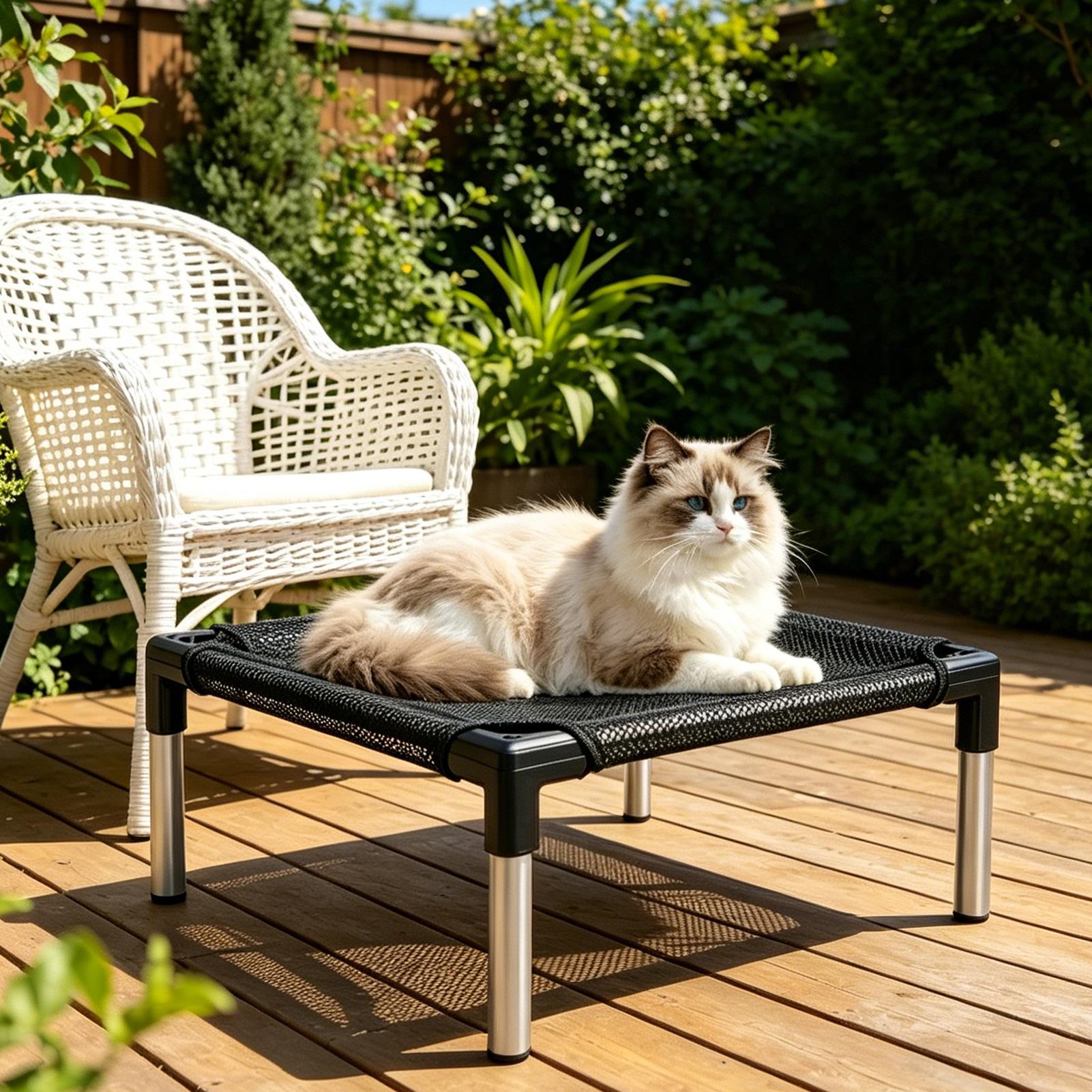 سرير كلاب مرتفع قابل للغسل مع  - مراجعة Outdoor Camping Dog Bed وسعره