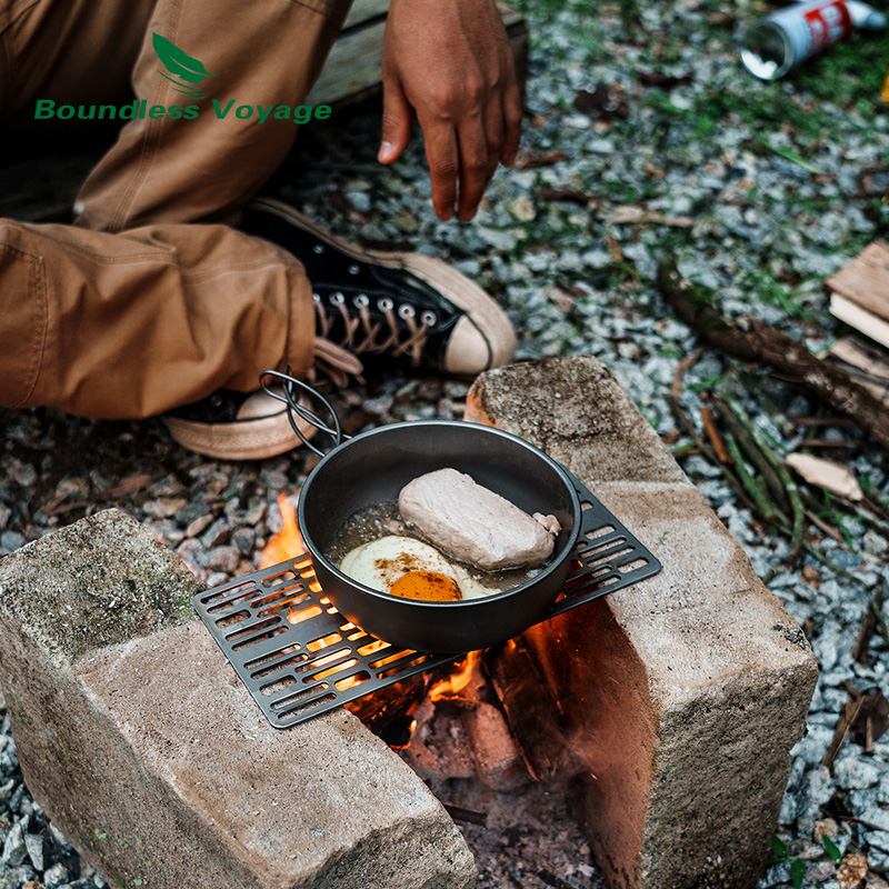 طبق شواء شواء من التيتانيوم ،  - مراجعة Outdoor Camping Cooking Equipment وسعره