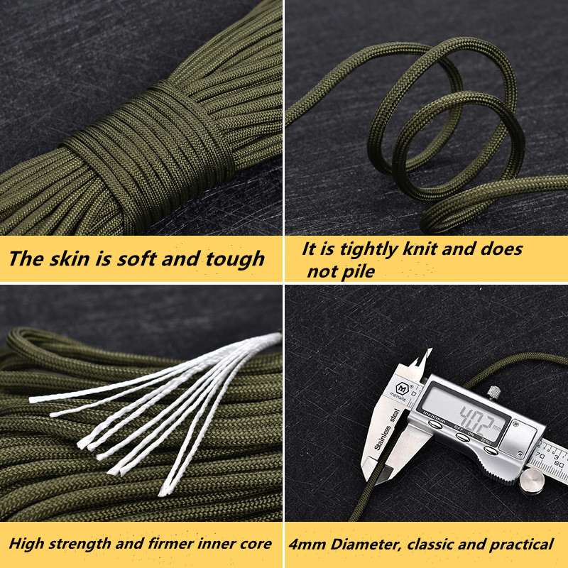 حبل الأمان القياسي Dia.4mm 9 ح - مراجعة Outdoor Camping Lights String وسعره